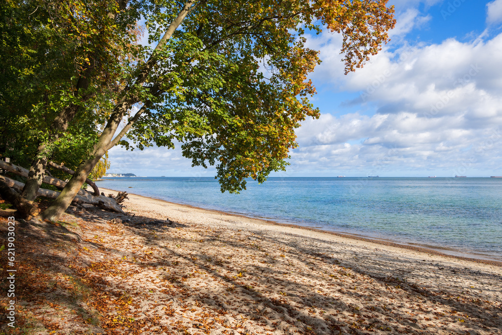 Beach At Baltic Sea In Gdynia, Poland