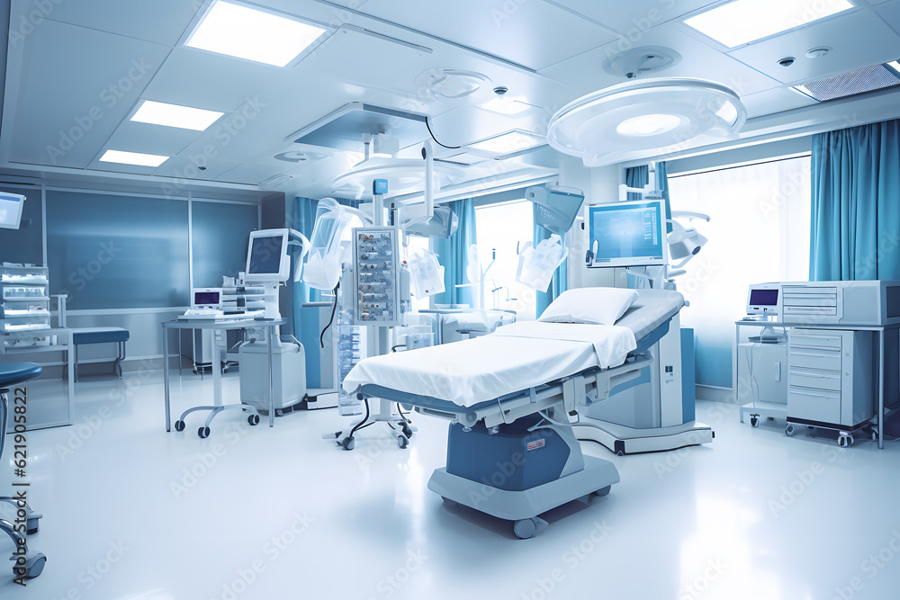 clean modern hospital room with bed and other equipment healtcare conception ai generated art clean modern hospital room with bed and other equipment healtcare conception ai generated art