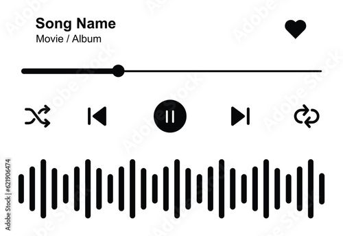 Music Player Design vector illustration