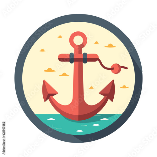 anchor sailor symbol vector