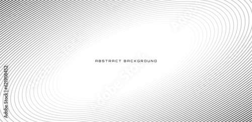 White minimalist techno abstract background overlap layer on bright space with stripes decoration. Modern graphic design element oval style concept for banner, flyer, card, or brochure cover