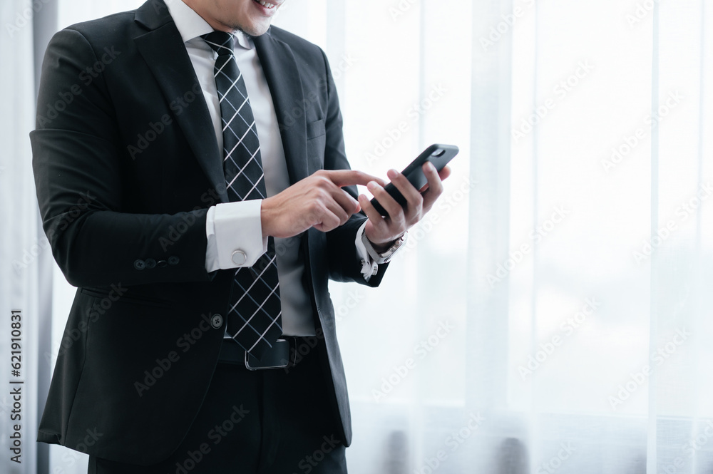 Portrait of handsome businessman on white background and Happy businessman isolated Portrait of handsome businessman on white background and Happy businessman isolated