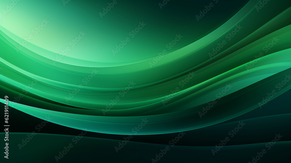 Green wave stripes. Bright Natural background. Generative Ai Green wave stripes. Bright Natural background. Generative Ai