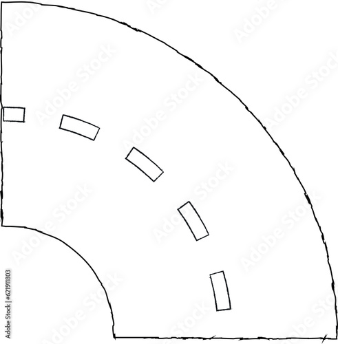 Road markings design element.