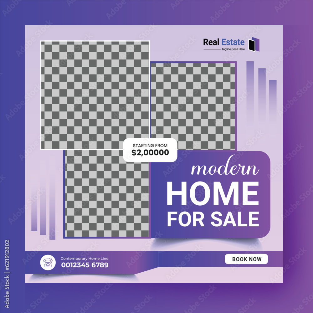 Real estate social media post web banner template Real estate social media post web banner template