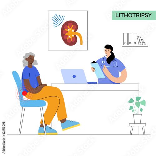 Lithotripsy procedure concept