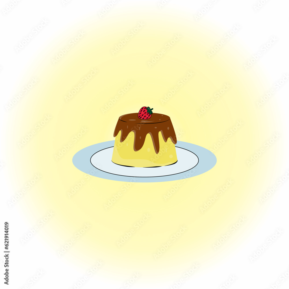 pudding logo vector illustration isolated on white background pudding logo vector illustration isolated on white background