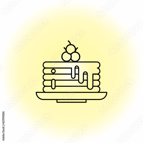 pancake logo vector illustration isolated on white background