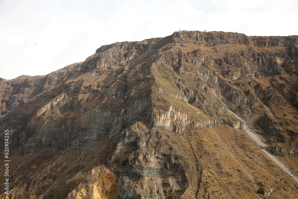 Hiking through the Colca Canyon following the route from Cabanaconde to the Oasis. Hiking through the Colca Canyon following the route from Cabanaconde to the Oasis.