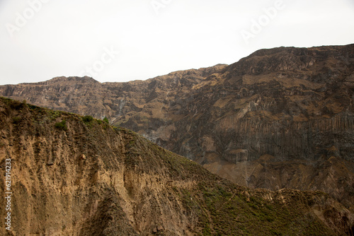 Hiking through the Colca Canyon following the route from Cabanaconde to the Oasis.