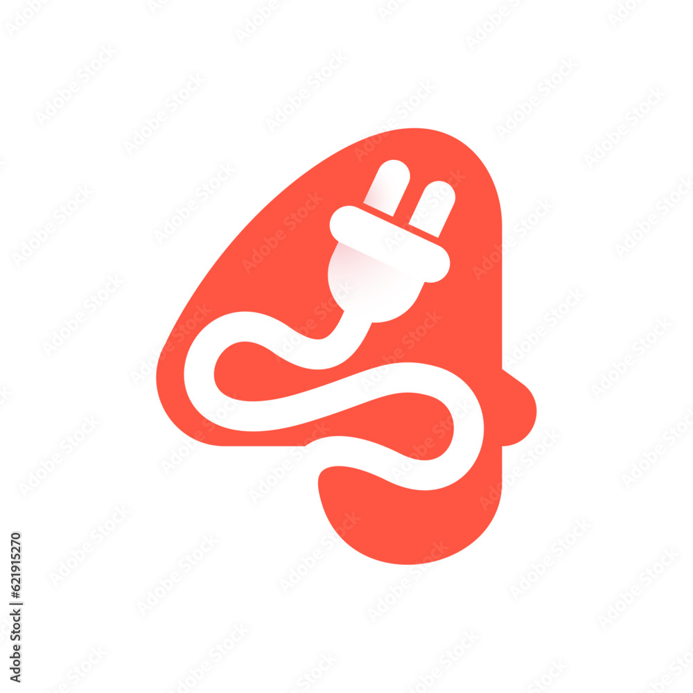 4 logo. Number four with electrical plug logo. Negative space technology icon. Power energy concept. Vector for electric vehicle identity, eco-friendly hybrid cars, charging point and accessories. 4 logo. Number four with electrical plug logo. Negative space technology icon. Power energy concept. Vector for electric vehicle identity, eco-friendly hybrid cars, charging point and accessories.
