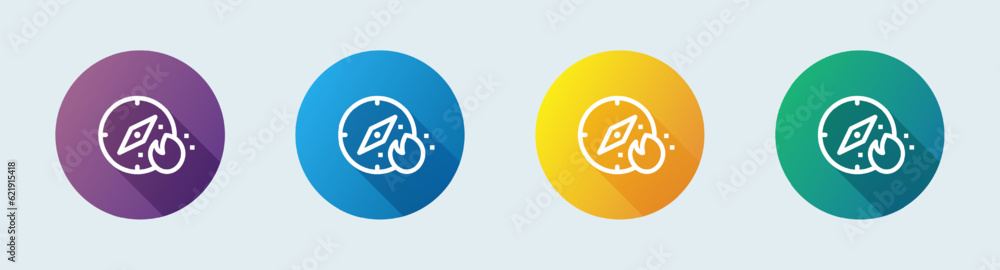 Explore line icon in flat design style. Trend signs vector illustration.