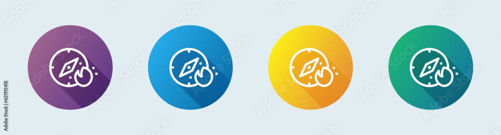 Explore line icon in flat design style. Trend signs vector illustration. Explore line icon in flat design style. Trend signs vector illustration.