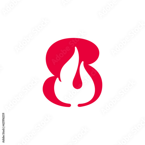 S letter logo with fire flames. Negative space vintage icon. Burning fast speed emblem. Vector for sport team wear, danger race posters, victory identity, camping labels, motorcycle customize company.