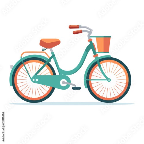 bicycle green ride summer vector