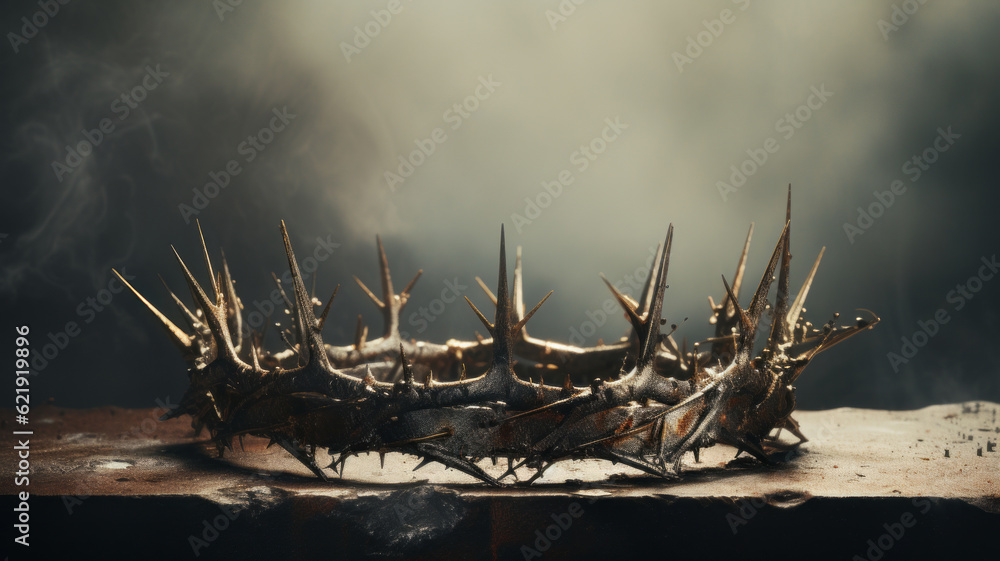 Crozier crown of thorns. Generative AI Crozier crown of thorns. Generative AI