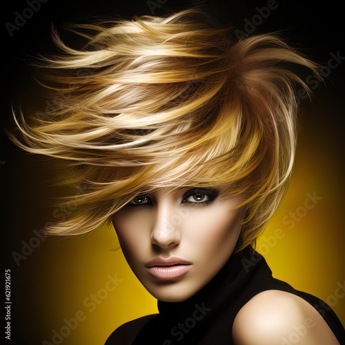 Gorgeous blond woman with amazing hair. Great for articles about beauty, hair fashion, salon, cosmetics, skin care, hair care, hair products, fashion, trends, grooming etc. 
