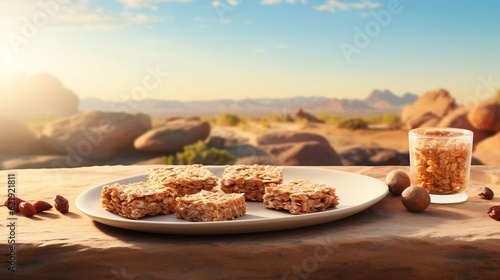 Enjoy the healthy treat in a desert setting
