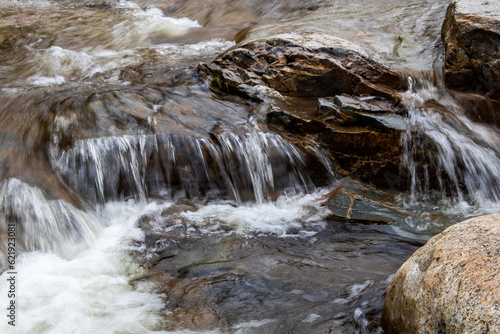 water flowing over rocks