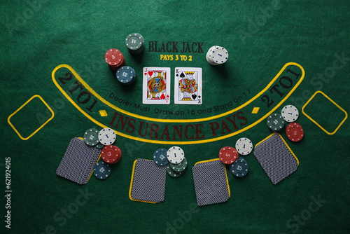 Concept of gambling, Poker gambling game, accessories for poker