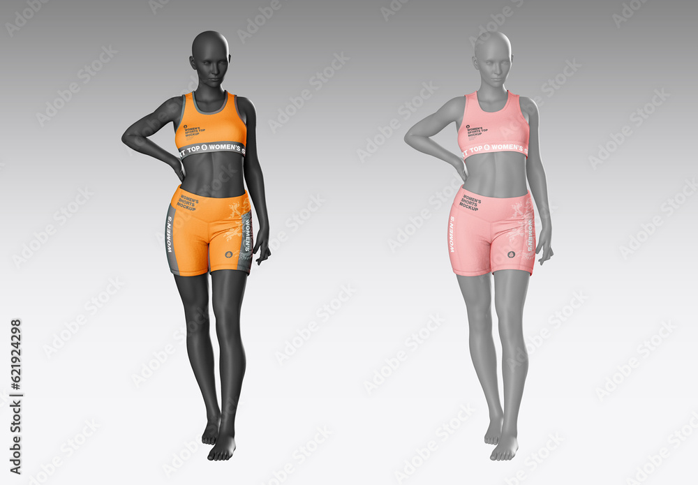 Women's Sport Kit Mockup Stock Template Adobe Stock