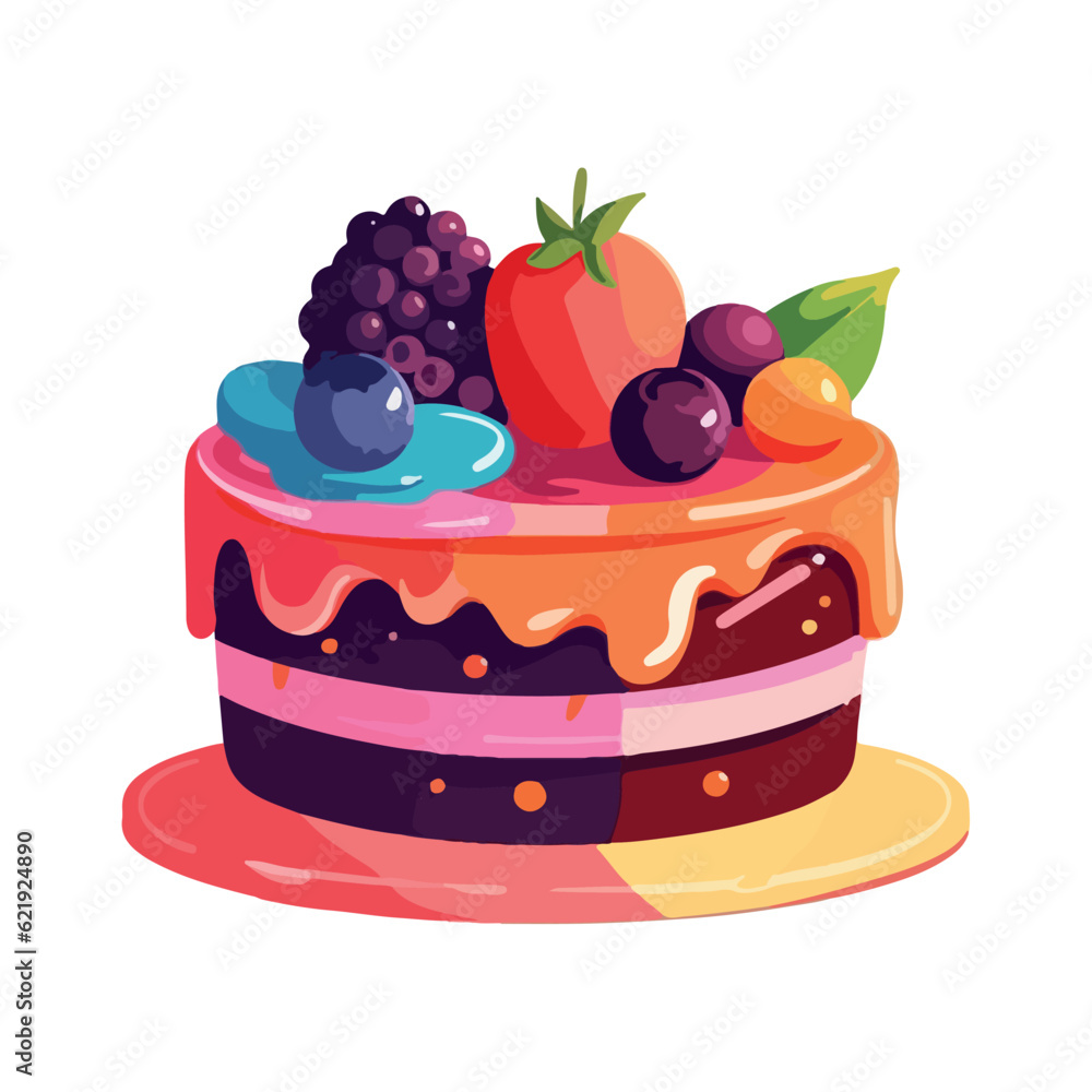 Sweet gourmet dessert with fresh berry fruit Sweet gourmet dessert with fresh berry fruit