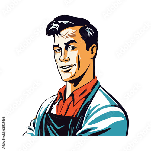 Smiling man looking at camera with pride