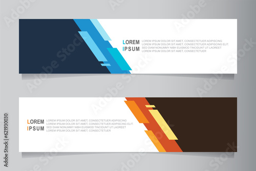 Vector abstract banner design web template, banner header