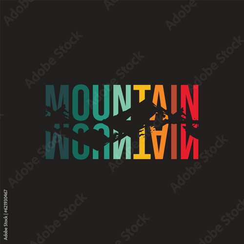mountain hiking t shirt design. outdoor traveling graphic t shirt. mountain illustration.