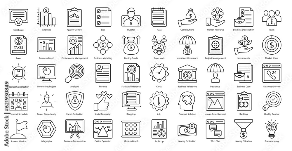 Business Management Thin Line Icons Career Strategy Icon Set in Outline Style 50 Vector Icons in Black Business Management Thin Line Icons Career Strategy Icon Set in Outline Style 50 Vector Icons in Black