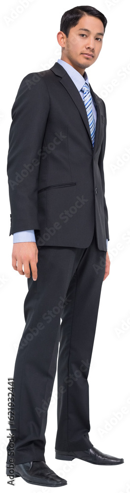 Digital png photo of self- confident asian businessman looking at camera on transparent background Digital png photo of self- confident asian businessman looking at camera on transparent background