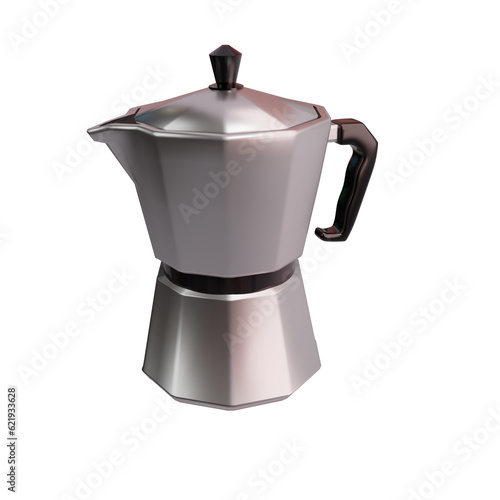 Coffee Moka Pot 3D Icon