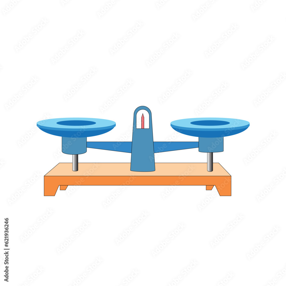 Balance scales. Bowls of scales in balance, an imbalance of scales