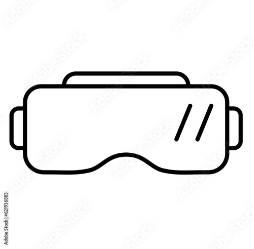 Vr glasses metaverse outline icon	