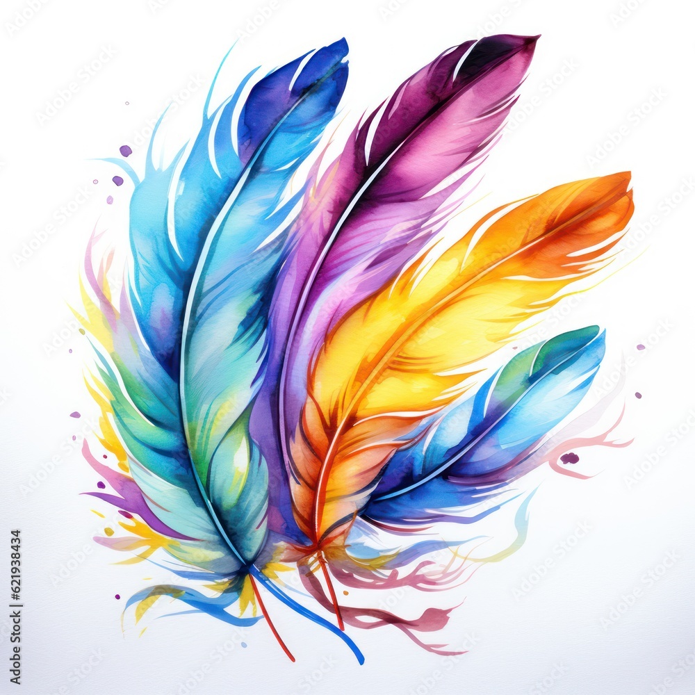 colorful feathers background colorful feathers background