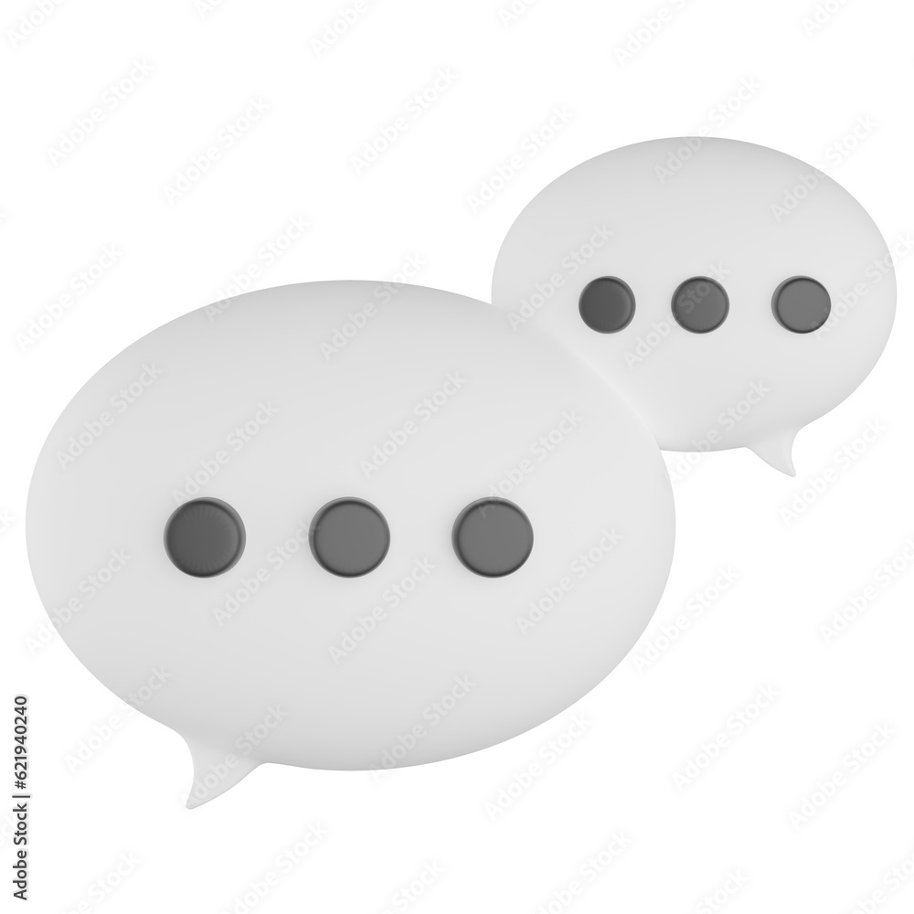 3d speech bubble isolates on white 3d speech bubble isolates on white