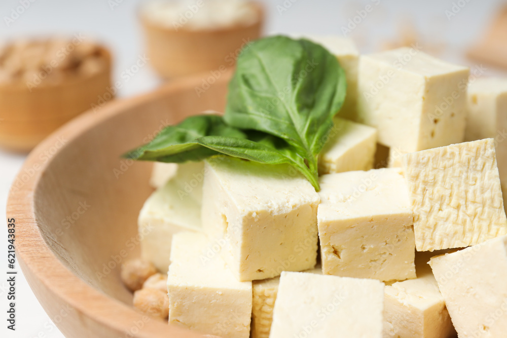Traditional component of Asian cuisine - Tofu, bean curd Traditional component of Asian cuisine - Tofu, bean curd