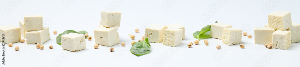 Traditional component of Asian cuisine - Tofu, bean curd