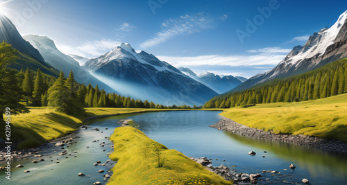 Background of a mountainous plain, Masterpiece, Generative Ai. © Hugo Leonardo
