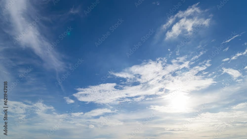 Time lapse, Panoramic view of clear blue sky and clouds, Blue sky background with tiny clouds. White fluffy clouds in the blue sky.
Time lapse, Panoramic view of clear blue sky and clouds, Blue sky background with tiny clouds. White fluffy clouds in the blue sky.