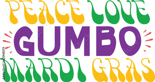 Retro mardi Gras Svg
