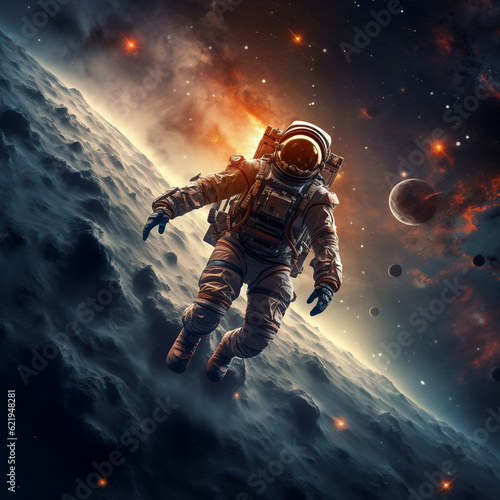 astronaut exploring the universe