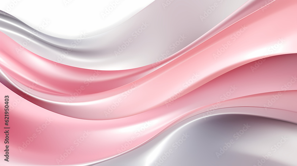 Obraz premium Abstract Pink curve shapes background. luxury wave. Smooth and clean subtle texture creative design. Suit for poster, brochure, presentation, website, flyer. vector abstract design element
