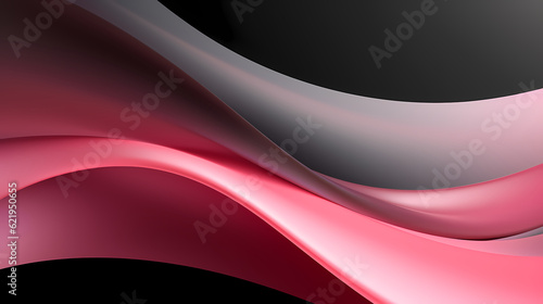 Abstract Black Pink curve shapes background. luxury wave. Smooth and clean subtle texture creative design. Suit for poster, brochure, presentation, website, flyer. vector abstract design element