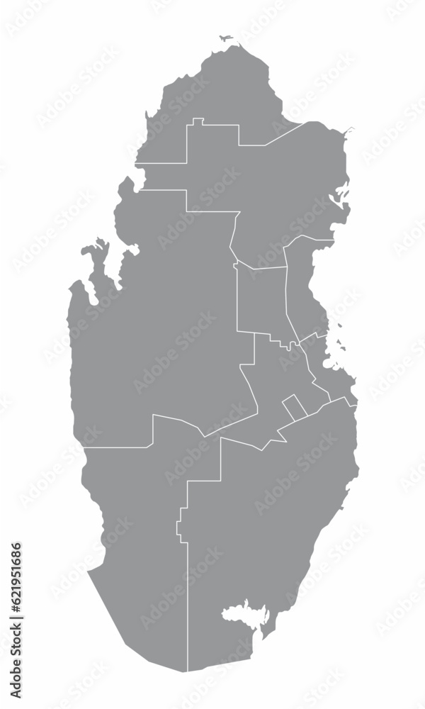 Qatar administrative map
