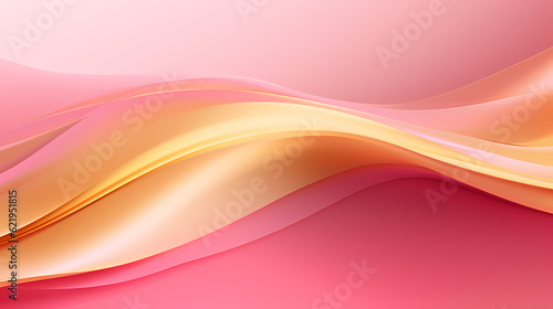 Abstract Pink Gold curve shapes background. luxury wave. Smooth and clean subtle texture creative design. Suit for poster, brochure, presentation, website, flyer. vector abstract design element