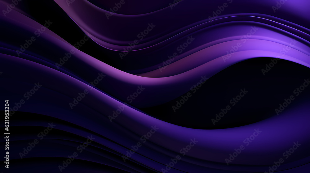 Fototapeta premium Abstract dark purple curve shapes background. luxury wave. Smooth and clean subtle texture creative design. Suit for poster, brochure, presentation, website, flyer. vector abstract design element