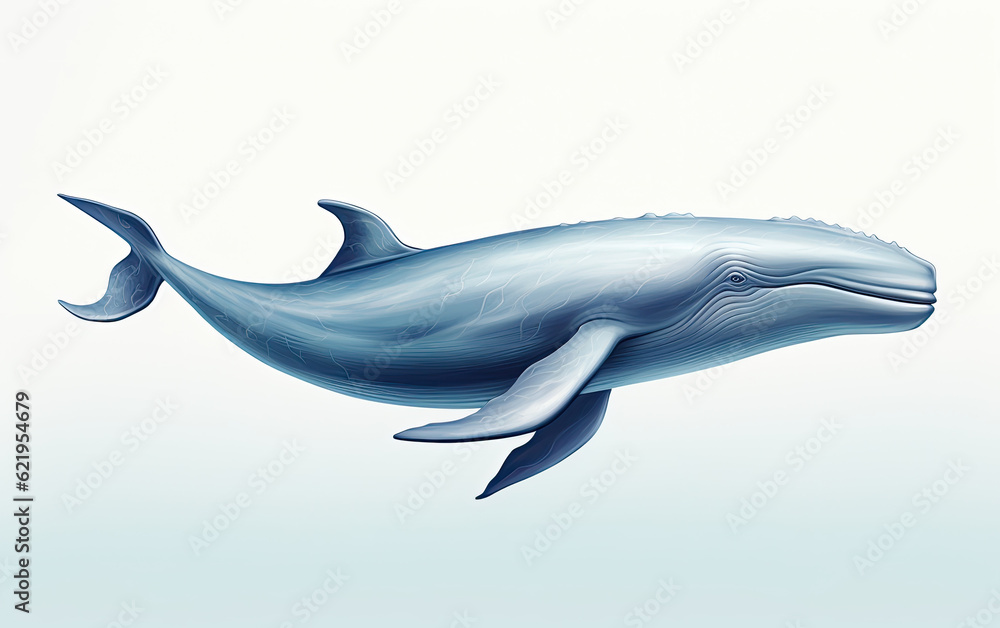 A small illustration of a blue whale on a grey background. A small illustration of a blue whale on a grey background.