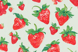 Strawberry watercolor background, generative ai
