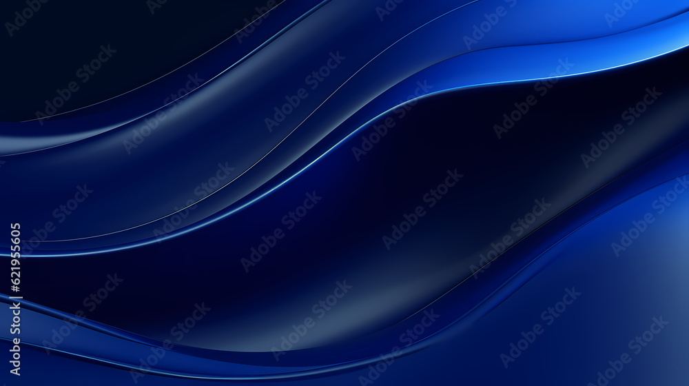 Fototapeta premium Abstract Dark Blue curve shapes background. luxury wave. Smooth and clean subtle texture creative design. Suit for poster, brochure, presentation, website, flyer. vector abstract design element